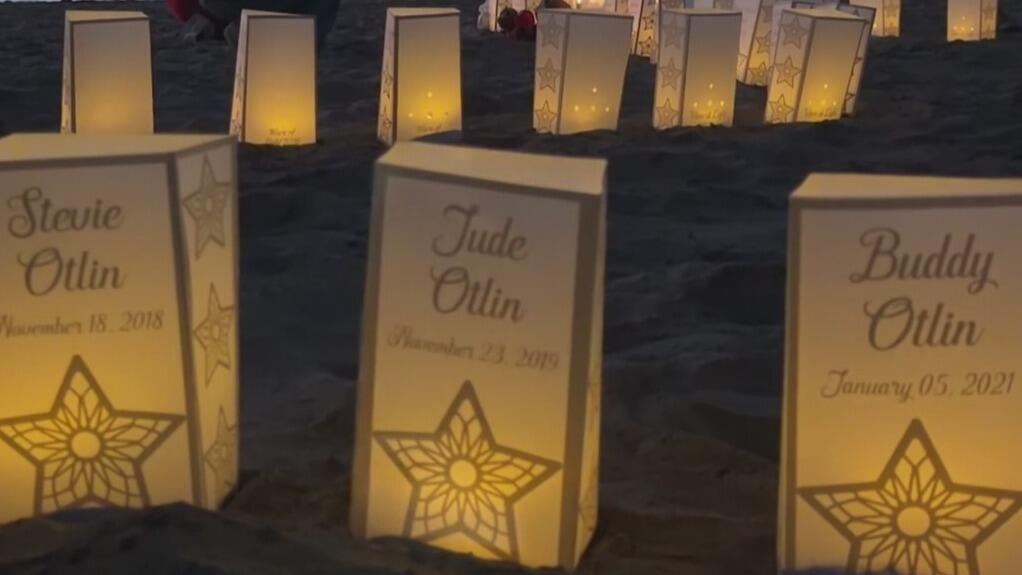 At San Francisco's Baker Beach, a wave of light honors babies lost too soon — CBS Bay Area (KPIX), San Francisco Community news
